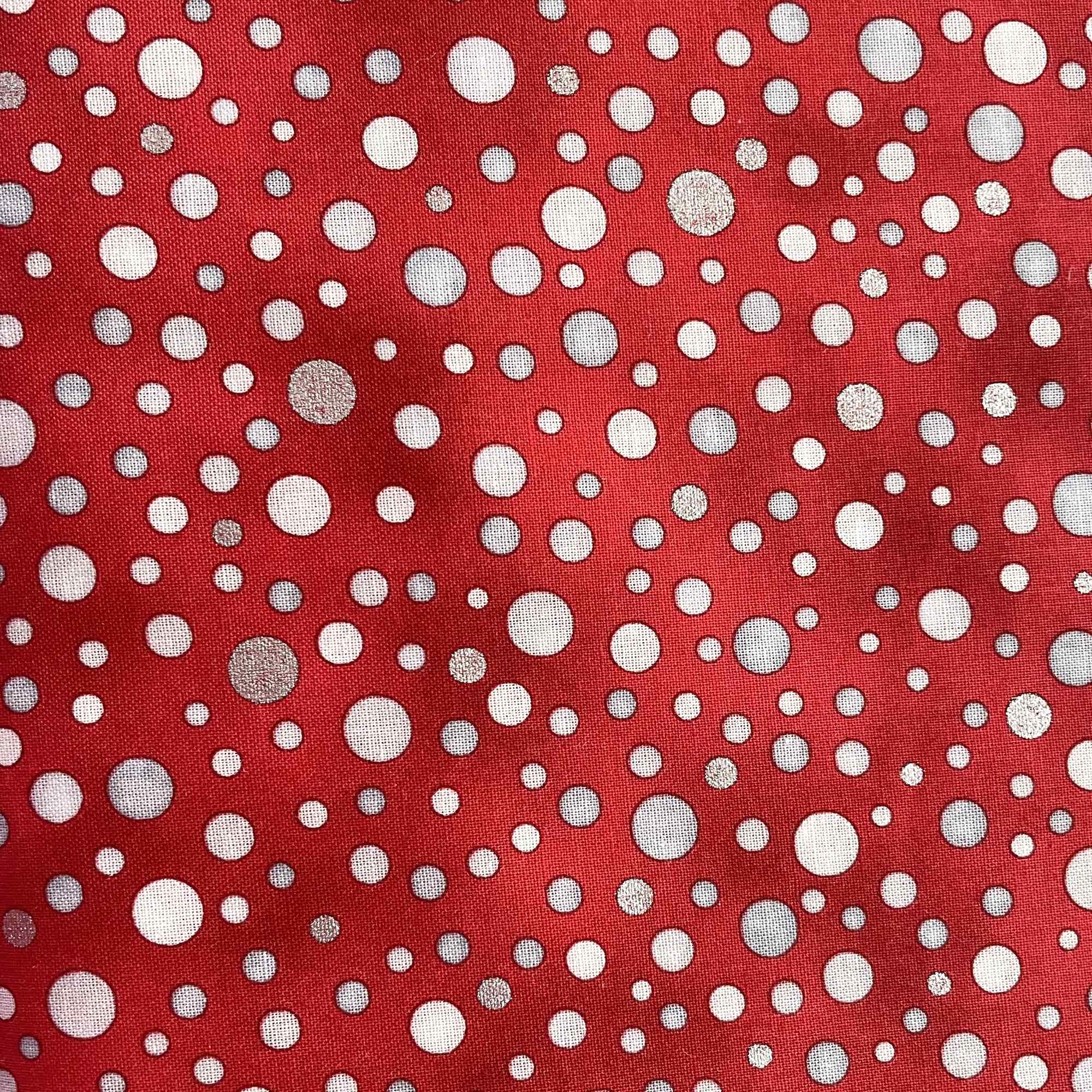 Red and Silver Spots Personalised Towel