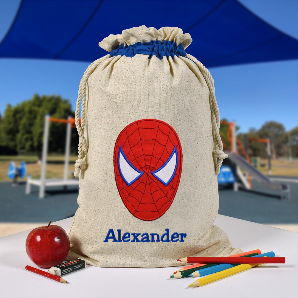 Personalised Library Bag, Spiderman