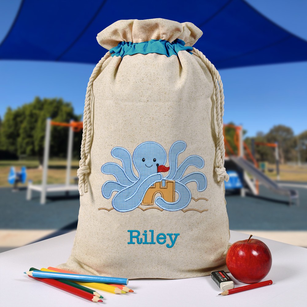 Personalised Library Bag, Octopus