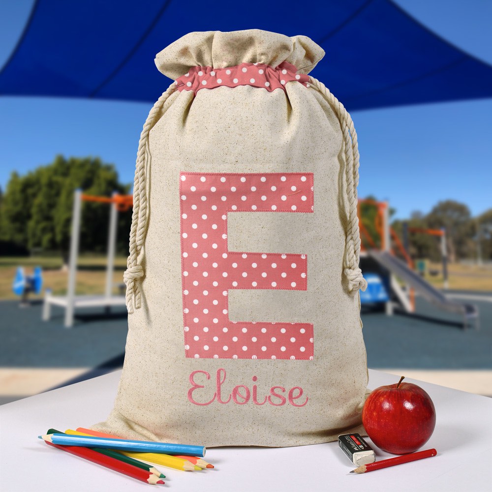 Personalised Library Bag, Large Alphabet