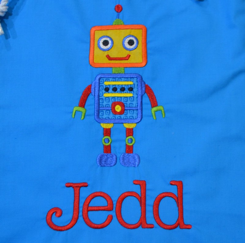 Personalised Library Bag, Robot