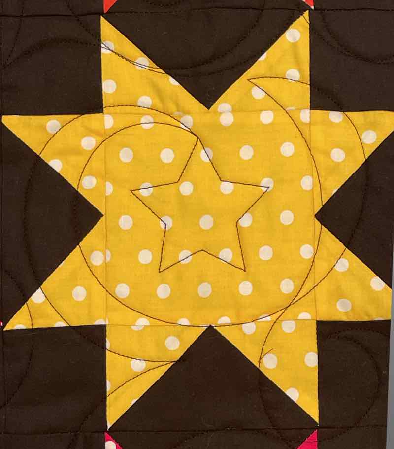 Stars and Polka Dot Quilt - Bright kids quilt gift