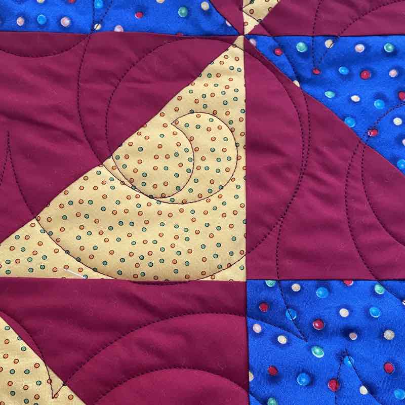 Stars and Polka Dot Quilt - Bright kids quilt gift
